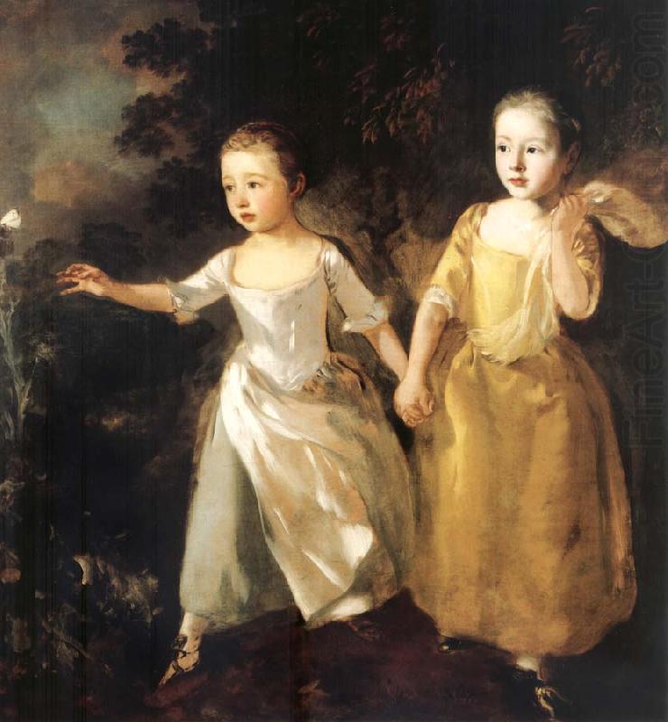 The Painter-s Daughters chasing a Butterfly, Thomas Gainsborough